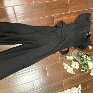 Chic Black Jumpsuit with Belt